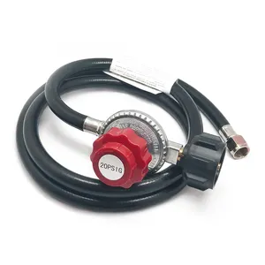 긴 0-20 PSI 조절 고압 히터 Firepit 오븐 프로판 가스 레귤레이터 LPG 호스 키트