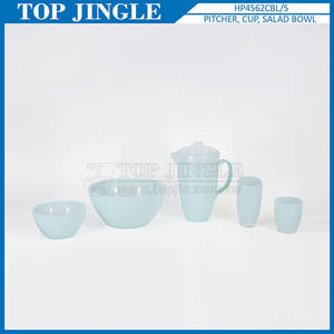 Ensemble de récipients coniques bleus translucides en acrylique - Product Image 1