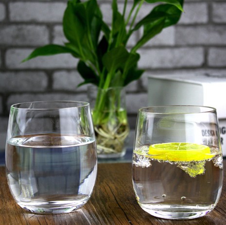 OEM round shape clear wine glass cup whiskey glass tumbler stemless glass