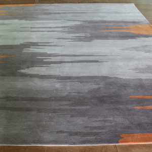 Taupe e di Colore <span class=keywords><strong>Arancione</strong></span> A Mano Trapuntata <span class=keywords><strong>Tappeto</strong></span> Tappeti di Design Moderno per Soggiorno Tappeti - Product Image 4