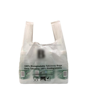 suppliers design cornstarch bioplastic t-shirt bag