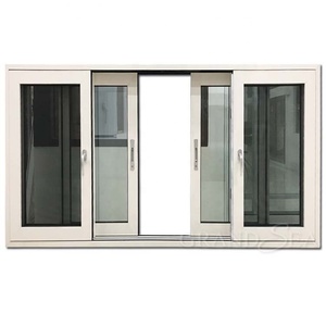 <span class=keywords><strong>Finestra</strong></span> Scorrevole in Alluminio a Quattro Foglie con Doppio Vetro Temperato e Rete Rinforzata - Product Image 1