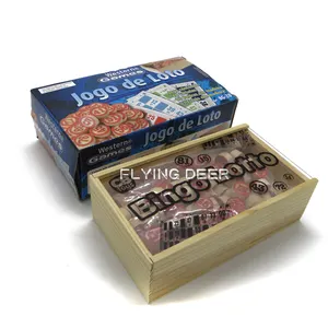 Hot Koop Houten Stapelen Nummers Bingo Set Custom Bingo Bordspel