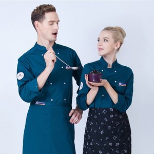 Cappotti uniformi cuoco cuoco cuoco cuoco in cotone poliestere a maniche corte Unisex da cuoco <span class=keywords><strong>italiano</strong></span> - Product Image 3