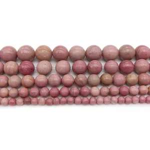 High quality natural pink rhodonite beads precious stone beads mineral stone beads for jewelry making (AB1647)