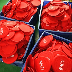 OEM Logo gıda sınıfı silikon uçan diskler köpek Frisbe köpek oyuncak - Product Image 4