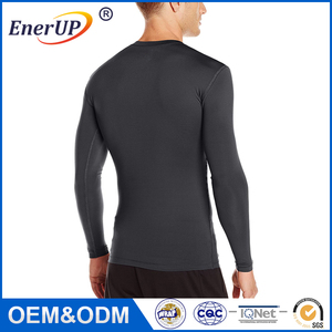 À manches longues <span class=keywords><strong>col</strong></span> montant De Compression De Cuivre Usure De Compression hommes Chemise - Product Image 3