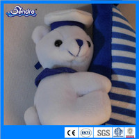 Promotion — jouets de bébé, ours marin en peluche, personnalisé, bateau bleu, vente en gros,