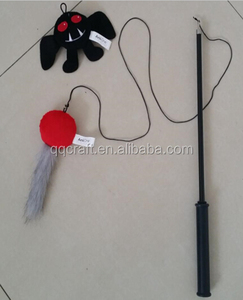 Qqpet gato <span class=keywords><strong>Cat</strong></span> Catcher bromista varita retráctil Fish Pole con divertido juguete de plumas - Product Image 5