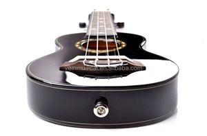 <span class=keywords><strong>Ukulele</strong></span> <span class=keywords><strong>Soprano</strong></span> Nero Lucido con Corpo Sottile, Vendita all'Ingrosso - Product Image 5