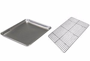 Set di <span class=keywords><strong>teglia</strong></span> quadrata e <span class=keywords><strong>griglia</strong></span> di raffreddamento in acciaio inossidabile 40*60 cm, <span class=keywords><strong>teglia</strong></span> da <span class=keywords><strong>forno</strong></span> adatta all'uso nel <span class=keywords><strong>forno</strong></span>. - Product Image 2