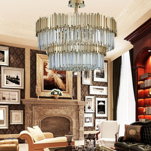 Lámpara Colgante de Cristal LED Grande Dorada <span class=keywords><strong>2022</strong></span>, Araña de Cristal para Proyectos - Product Image 2