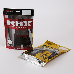 Impresión de plástico con <span class=keywords><strong>cierre</strong></span> hermético ropa interior bolsa de embalaje de plástico transparente ropa interior bolsa - Product Image 1