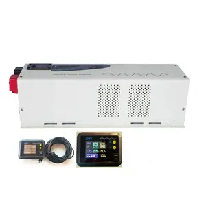 Yeni LCD ekran ac dc için 24vdc 48vdc 120vdc 230vd 5kva saf sinüs dalga şarjlı inverter için güneş off- ızgara sistemi