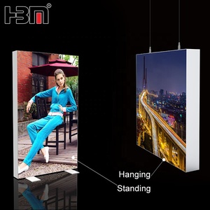 Cao Sáng Không Khung Mỏng LED Lớn Hai Mặt TradeShow Hiển Thị Thường Vụ Quảng Cáo Dệt LightBox Vải Ánh Sáng Hộp - Product Image 1