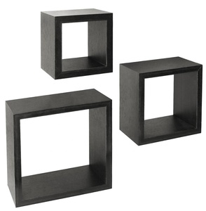 Étagère <span class=keywords><strong>murale</strong></span> flottante carrée <span class=keywords><strong>en</strong></span> <span class=keywords><strong>bois</strong></span>, organisateur <span class=keywords><strong>en</strong></span> forme de cube - Product Image 1