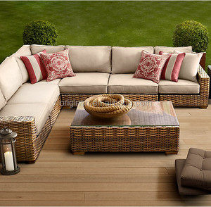 Combinación diseñado salón rattan, sofá y <span class=keywords><strong>mesa</strong></span> de café de jardín hotel muebles de exterior - Product Image 1