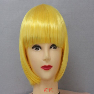 Perruques courtes rouge bob perruques de fête de <span class=keywords><strong>carnaval</strong></span> perruques éventail bon marché - Product Image 6
