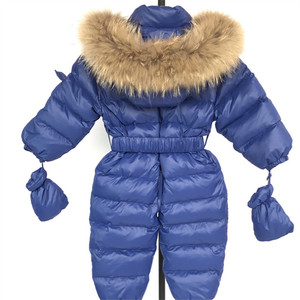 Salopettes d'hiver pour bébé, <span class=keywords><strong>manteau</strong></span> en duvet de canard, rembourré, gros col en fourrure de raton laveur, <span class=keywords><strong>manteau</strong></span> à capuche, vente en gros, offre spéciale - Product Image 5
