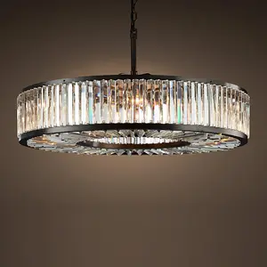 Hot sale round gold modern crystal dandelion pendant light dining room pendant lights