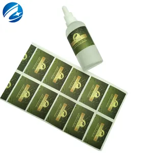 Custom Adhesive Essentiële Baard Olie 10 ml 30 ml Dropper Flessen Stickers Etiketten