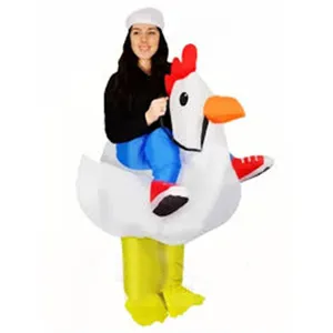 HI CE Hot sale riding chicken mascot costume, mascot costume, mascot