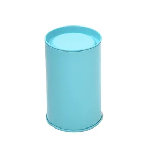 Wholesale high quality 7.5(diameter)x12(height)cm tall tin cans tin container suppliers tin cylinder container with free sample