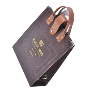 नए मॉडल पु चमड़े संभाल बैग आकार सूची बांधने की मशीन फ़ाइल धारक - Product Image 3
