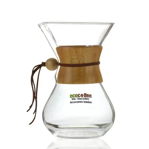 Echocolate máquina de café à prova de calor, coador de vidro para café 800-1000, em formato de v, 60 barista, para cafeteira