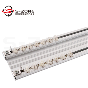 Doble ventana cortina pista <span class=keywords><strong>techo</strong></span> <span class=keywords><strong>cortinas</strong></span> <span class=keywords><strong>rieles</strong></span> <span class=keywords><strong>para</strong></span> proyecto hotelero - Product Image 2