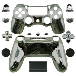 Custom Chrome Black Replacement Shell for PS4 dualshock 4 Controller Wireless With Gun Buttons Mod kit in stock