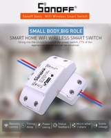 Alibaba casa inteligente 90V-250V wifi inalámbrico sonoff inteligente interruptor sonoff básicos