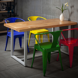 Giá tốt nhất giá rẻ durable colorful ăn rèn sắt kim loại công nghiệp vintage cổ cafe bistro nhà hàng bàn và ghế - Product Image 4