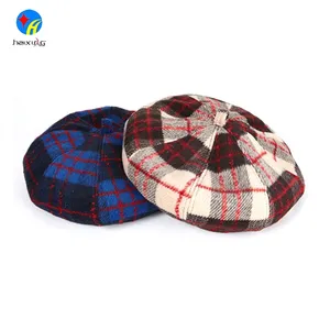Nuevo encargo de moda tapa octogonal sombrero de la boina de lana