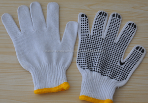 Cheap black pvc dots gloves cotton white Working gloves the hand - Product Image 2