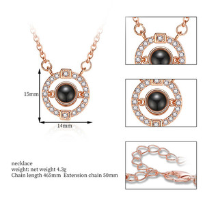 Novità 2024 Collana Cuore con Messaggio in 100 Lingue 'TI AMO' Ricordo d'<span class=keywords><strong>Amore</strong></span> - Product Image 2