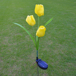 Luci da giardino a LED solari con fiore di tulipano alla moda IP65 per illuminazione da giardino all'aperto per giardini e spazi paesaggistici - Product Image 5