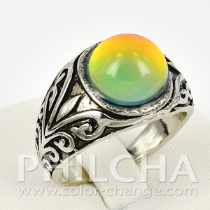 Trang Sức Thời Trang Magic Round Stone Nhiều Thay Đổi Màu Sắc Nhẫn Tâm Trạng - Product Image 2