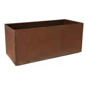 Trough Metal Corten Steel Planter Box Rust Extra Large Rectangle