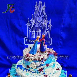 تخصيص تصميم نمط خاص مع الليزر قطع الاكريليك كعكة توبر مضاءة كعكة القبعات العالية لحضور حفل زفاف
