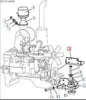 SHANTUI motor grader SG18 motor ersatzteile 222-01-02000 halterung (R.H)