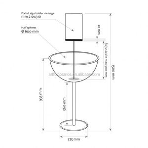 Soportes metálicos de cúpula acrílica de último diseño para tienda minorista, solución de exhibición publicitaria para producto de escaparate, madera plástica - Product Image 1