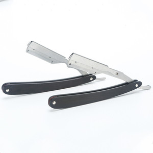 <span class=keywords><strong>Afeitadora</strong></span> de hoja recta con mango de madera OEM y cuchilla reemplazable para cortar el cabello, <span class=keywords><strong>afeitadora</strong></span> de acero inoxidable para hombres - Product Image 1