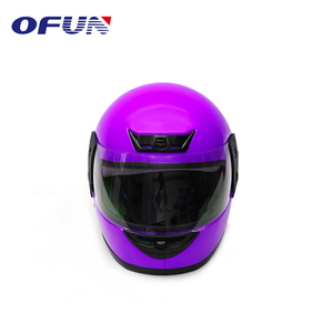 OFUN تصميم جديد بيربل سلامة الوجه الكامل خوذة دراجة نارية بلاستيكية - Product Image 1