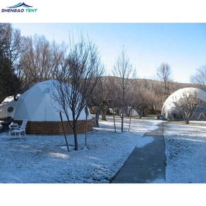 Tente de <span class=keywords><strong>camping</strong></span> géodésique ronde / demi-sphère blanche d'extérieur au prix d'usine à vendre - Product Image 6