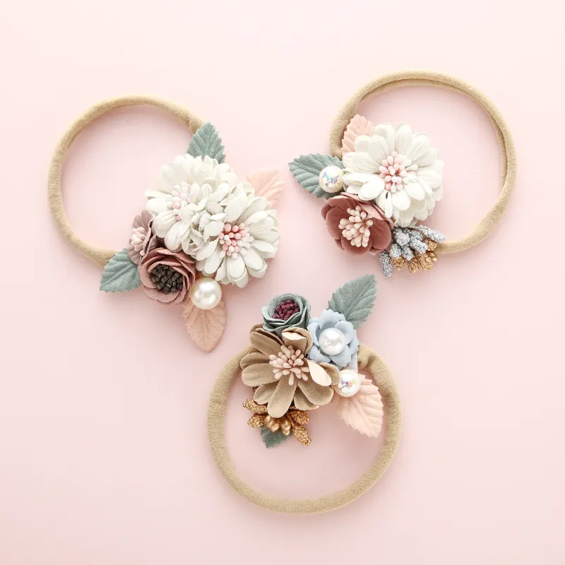 Hot Sale Fashion Hair Accessories New Design Hair Band Fancy Latest Flower Hairbands Designs