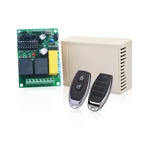 Jarak Jauh 2 Channel 433/315 MHZ Di Off Wireless 220 V RF Switch Nirkabel Pemancar dan Penerima untuk Alarm Gate Cahaya