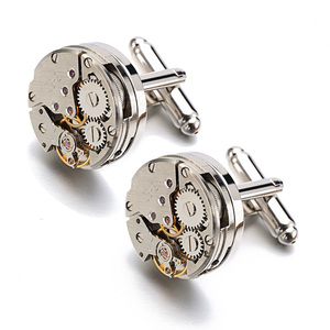 นาฬิกา Cufflinks สำหรับ Immovable Steampunk เกียร์กลไก Cuff Links สำหรับ Relojes บุรุษ Gemelos - Product Image 1