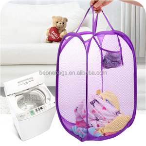 Cesto portabiancheria pieghevole in rete <span class=keywords><strong>per</strong></span> bucato Pop-up vestiti sporchi sacchetto <span class=keywords><strong>per</strong></span> <span class=keywords><strong>biancheria</strong></span> in rete all'ingrosso di lino - Product Image 4