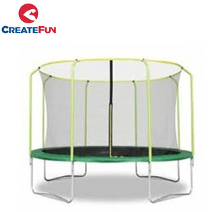 Createfun Giá Rẻ 8ft 10ft 12ft 14ft Hợp Kim Nhôm PVC Dành Cho Người Lớn Ngoài Trời Mùa Xuân <span class=keywords><strong>Trampoline</strong></span> Với Bóng Rổ Hoop - Product Image 3